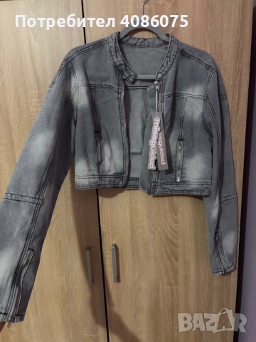 Късо дънково яке – Missguided (оригинално, с етикет), снимка 4 - Якета - 52376187