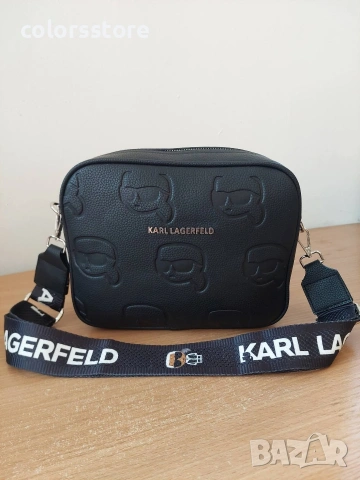 Черна чанта Karl Lagerfeld- SG85, снимка 5 - Чанти - 42520258