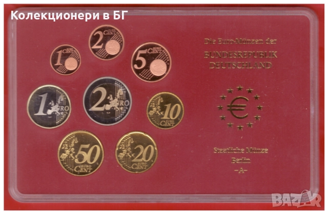 СЕТ ГЕРМАНСКИ /PROOF/ ЕВРО МОНЕТИ 2005 /А/, снимка 4 - Нумизматика и бонистика - 52722641