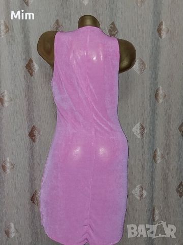  NLYONE L Розова еластична рокля , снимка 6 - Рокли - 45775268