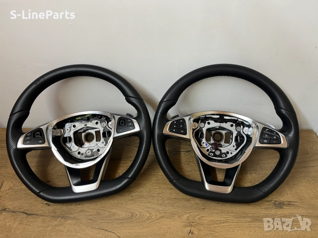 Оригинален с перфорирана кожа Мулти волан с пера Mercedes A Class AMG Мерцедес А Класа АМГ, снимка 9 - Части - 44642846