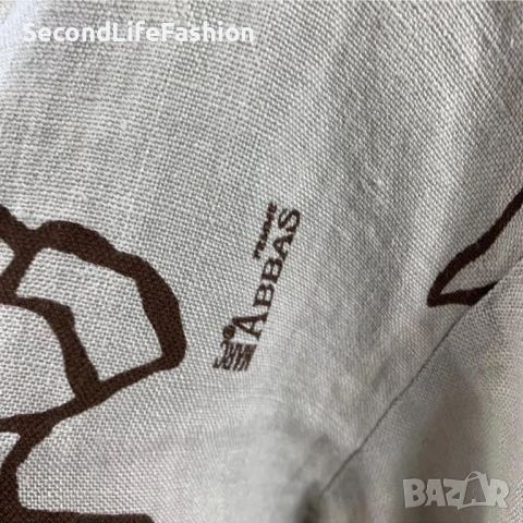 Дамско ленено яке Mark Abbas Femme един размер бежово кафяво, снимка 7 - Якета - 53837923