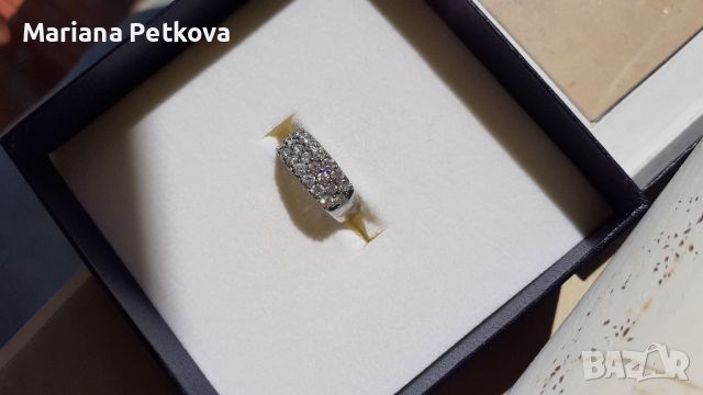 Сребърен пръстен с цирконий, снимка 2 - Пръстени - 46277491