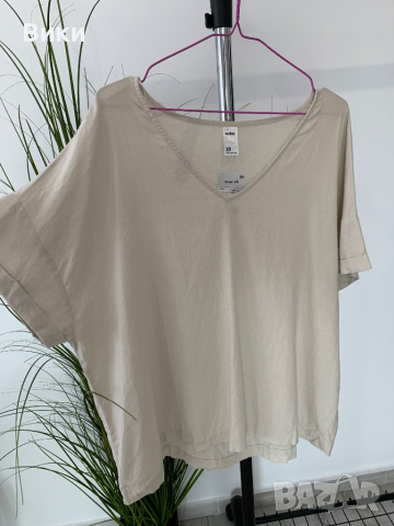 Дамска блуза от лен в размер 2ХЛ, нова с етикет, снимка 5 - Тениски - 44994613