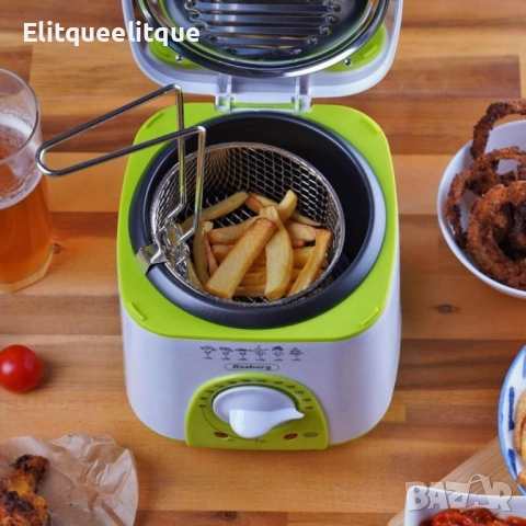 Фритюрник мини Rosberg, 1 литър, 950W, 80-190 C, 24 МЕСЕЦА ГАРАНЦИЯ, снимка 9 - Фритюрници - 52279419