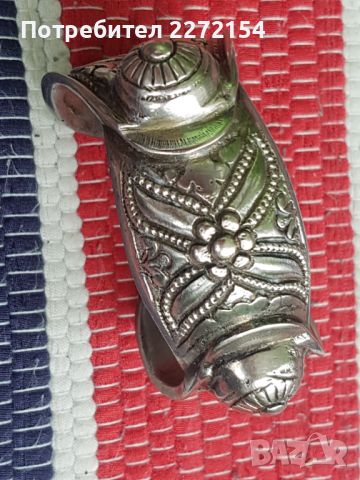 Сребърна гривна рогатка, снимка 2 - Антикварни и старинни предмети - 45651183