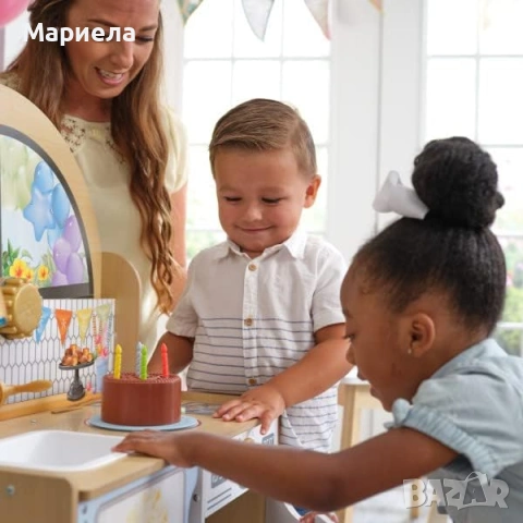KidKraft Дървена кухня за игра със светлини и звуци, снимка 3 - Образователни игри - 53859750