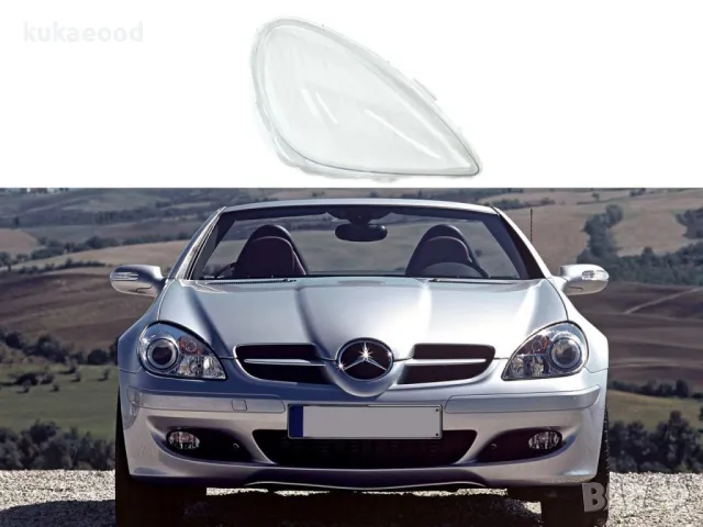 Стъкло за фар на Mercedes SLK R171, снимка 5 - Части - 47547556