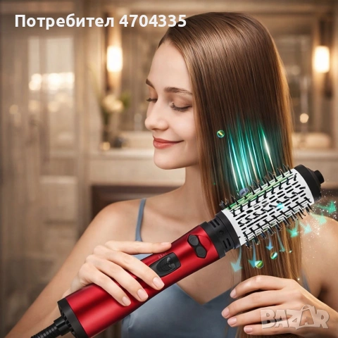 Професионална електрическа четка 3-в-1 за изправяне, къдрене и сушене, снимка 2 - Други инструменти - 53522121