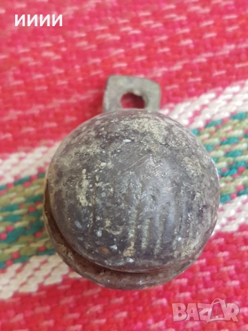 Бронзова хлопка звънец орехче , снимка 3 - Антикварни и старинни предмети - 52836702