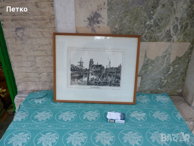 Стара картина  48 / 40 см, снимка 2 - Антикварни и старинни предмети - 53635207