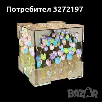Ръчно изработена LED нощна лампа с изкуствени цветя 21 бр. - ЛАЛЕТА ,Направи си сам, снимка 3 - Настолни лампи - 50303144