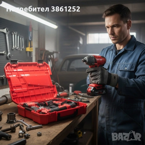 Комплект 2 в 1 KraftRoyal Red Mx Fuel 36V – ъглошлайф + гайковерт, 2x 8Ah батерии 