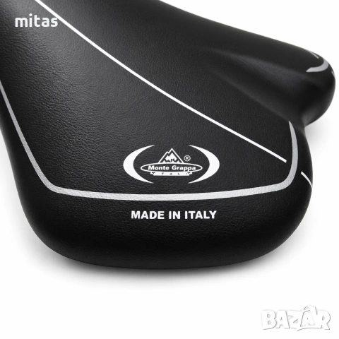 Седалка за велосипед Selle Monte Grappa Bora, черна, Made in Italy, снимка 10 - Аксесоари за велосипеди - 47370056