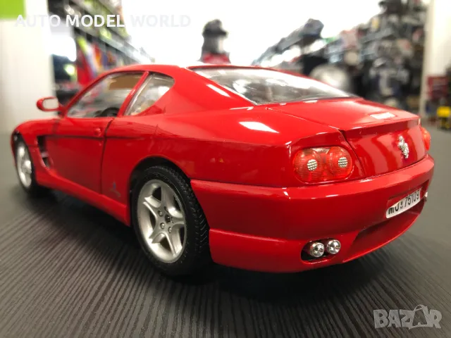 BBURAGO метална колекционерска количка FERARRI 456 GT 1:18 NEW, снимка 4 - Колекции - 47145864