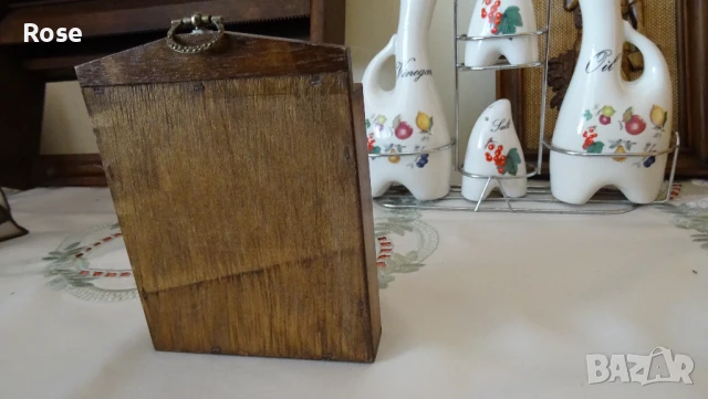 Порцеланови напръстници с поставка от дърво, снимка 8 - Декорация за дома - 50989204