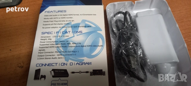 PS2toHDMI адаптер за плейстейшън 2