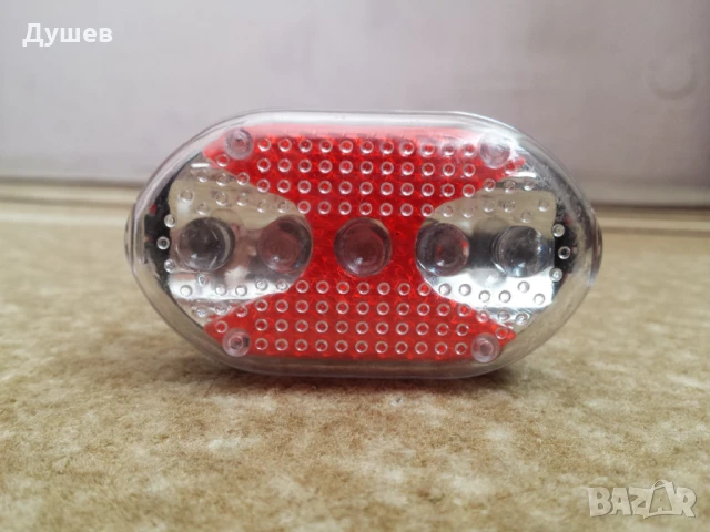 LED заден габарит за велосипед с 5 светодиода и светлоотразител, снимка 1