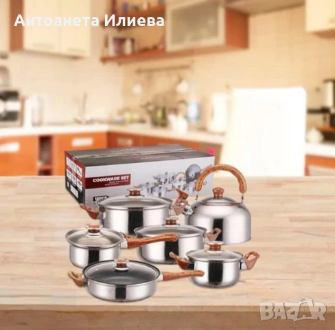 Кухненски комплект за готвене с охлаждащи дръжки, 12 части, снимка 1