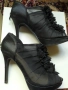 Черни сандали на висок ток 37 номер обувани веднъж 20лв, снимка 1