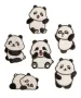 6 пози Панда апликация за дреха дрехи самозалепваща се нашивка бродерия, снимка 1
