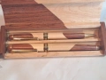луксозен дървен комплект писалка и химикал в дървена кутия 34/2, снимка 2