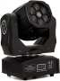 Преносими LED сценични светлини с движеща се глава и управление (6x12W + лазер), снимка 3