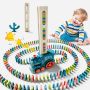 SYHLN Домино влак играчка за деца 3+ годишни, 180 бр. домино блокове, снимка 1 - Образователни игри - 45782474