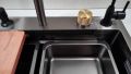 Мултифункционална кухненска мивка със смесител водопад |Tetra Sink|1NS30468TS-SD, снимка 7