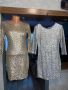 Дамска рокля с пайети златна и сребърна, снимка 1 - Рокли - 45117900