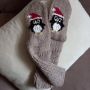 Ръчно плетени мъжки коледни чорапи, размер 44, снимка 1