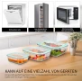 Комплект от 3 броя стъклени кутии с капак Kitchen Club clasdosen set Стъклени контейнери, снимка 2