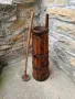 Соц Стара Дървена Буталка За Разбиване На Домашно Масло., снимка 4
