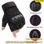 Тактически ръкавици без пръсти с протектор подходящи за различни видове спорт, черни- КОД 4054, снимка 6