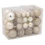 Комплект коледни топки екрю 3–6 см 50 бр._1184597, снимка 1