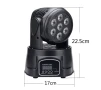 Диско прожектор 7 led mini moving head лед с въртяща се глава, снимка 5