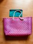 Чанта за плаж-кошница,40/30/13см, с подплата срещу пясък, с вътрешни 2 джоба - за телефон, документи, снимка 1 - Чанти - 45634647