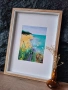 Бряг, пастелна картина, оригинал, снимка 2