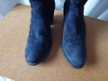 № 37 дамски ботуши естествен велур в син цвят, снимка 5