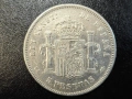 СРЕБРО Испания 5 песети 1878, снимка 2