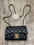 Уникална нова черна класическа чанта шанел  Шанел , снимка 1