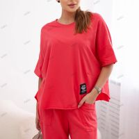 Дамски памучен комплект блуза + панталон, 3цвята , снимка 7 - Комплекти - 45656452