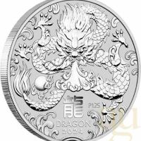 1 тройунция Сребърна Монета Австралийски Лунар Дракон 2024, снимка 2 - Нумизматика и бонистика - 45507109