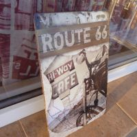 Метална табела мотор Route 66 cafe кафе по пътя хоризонт път, снимка 2 - Декорация за дома - 12889906