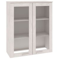 Надстройка за шкаф, бяла, 85x35x100 см, бор масив, снимка 1 - Шкафове - 45368072