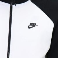 Мъжко горнище Nike Tech Fleece Black/White - размер XL, снимка 2 - Спортни дрехи, екипи - 45880433