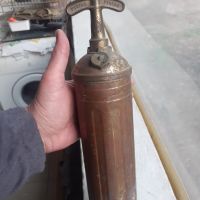 Стар американски бронзов пожарогасител, снимка 2 - Антикварни и старинни предмети - 45080771