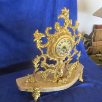 Каминен бароков часовник, снимка 10 - Антикварни и старинни предмети - 45158860