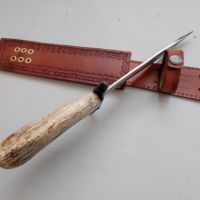 28 см Стар кован нож сабя ятаган каракулак, снимка 3 - Антикварни и старинни предмети - 45505360