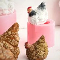 3D кокошка кокошчица силиконов молд форма калъп фондан гипс шоколад декор сапун свещ, снимка 1 - Форми - 45472416